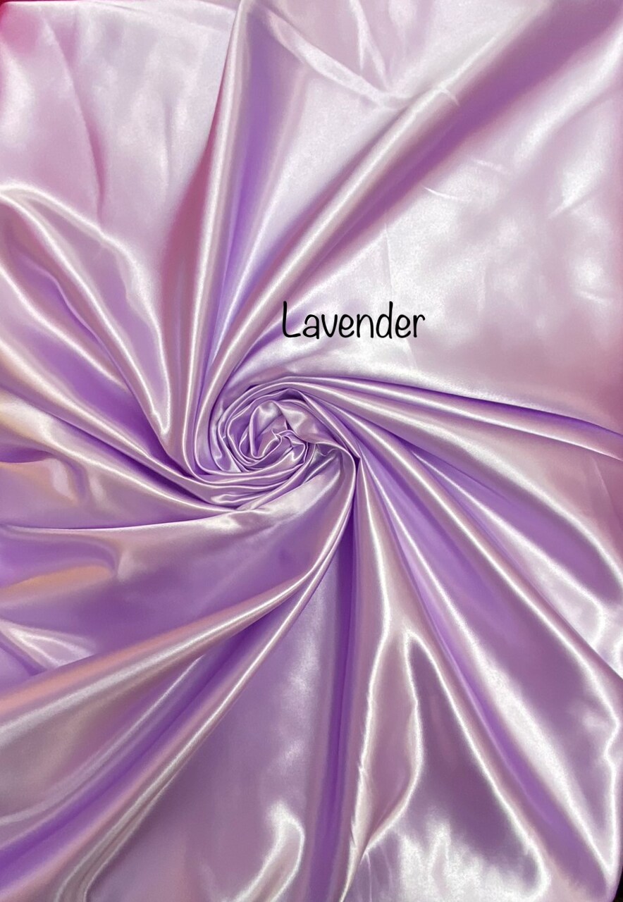 1 Yard Lavender Bridal Satin Fabric 58/60 Inch Wide Smooth Lustrous Material for Tablecloths, Drapes & Apparel